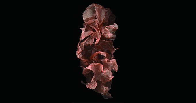 Plastikmüll mit Seidenglanz versehen: »Fragment No. 9« des chinesischen Künstlers Huang Xu, 50 x 100??cm (2007) Foto: Huang Xu