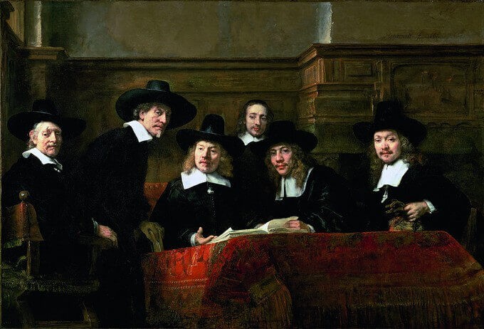 »Die Vorsteher der Tuchmacherzunft« (1662) von Rembrandt, einer zentralen Figur der (westlichen) Hochkultur Foto: public domain